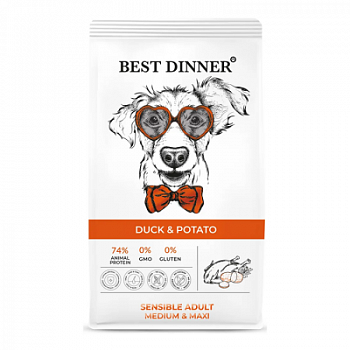Best Dinner Sensible Adult с уткой и картофелем для собак средних и крупных пород