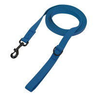 Поводок для прогулок брезентовый сшивной 25 мм ZooOne Цвет синий, Длина 2 м