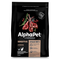AlphaPet с ягненком для взрослых кошек с чувствительным пищеварением