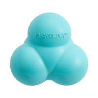 Жевательный тройной мяч с пищалкой и ароматом для собак SQUEAKY BOUNCE BALL, Playology Цвет голубой