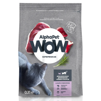 AlphaPet WOW с уткой и потрошками для взрослых домашних кошек