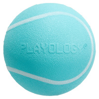Жевательный мяч с пищалкой и ароматом, SQUEAKY CHEW BALL 8 см, Playology Цвет голубой