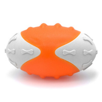 Мяч резиновый овальный 10*10*18 см YUGI Цвет оранжевый
