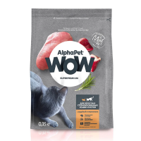 AlphaPet WOW с индейкой и потрошками для стерилизованных кошек Вес 0,35 кг