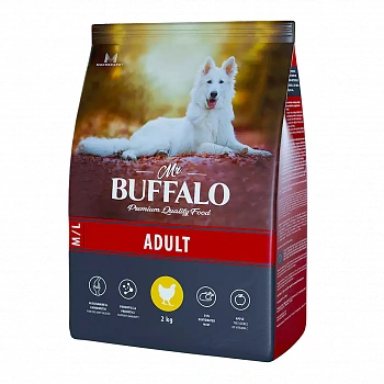 BUFFALO Adult с курицей Корм для собак средних и крупных пород