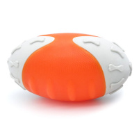 Мяч резиновый овальный 10*10*18 см YUGI Цвет оранжевый