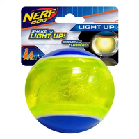 Мяч светящийся прозрачный, 8 см, (синий/зеленый) Nerf