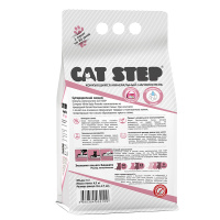 CAT STEP Compact White Baby Powder Наполнитель комкующийся минеральный для котят Объем 5 л